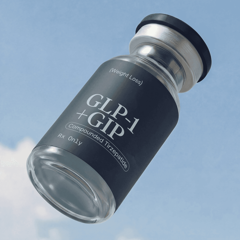 Compounded tirzepatide GLP-1/GIP vial